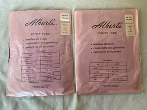 De colección 2 pr..alberts.. costura trasera.. grano de café..descalzo.. pantimedias. nuevo.. alto 5'8" + - Imagen 1 de 2