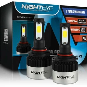 NIGHTEYE HB3 9005 Auto LED Headlight Bulbs Kit - 72w 9000LM 6500K Cool White UK - Picture 1 of 6