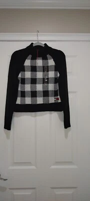 Suéter cropped Tommy Jeans novo com etiquetas preto e branco tamanho médio - Imagem 1 de 4
