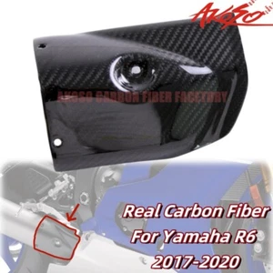 Real Carbon Fiber For Yamaha R6 2017-2020 Exhaust Pipe Cover Heat Shield Fairing - Imagen 1 de 10