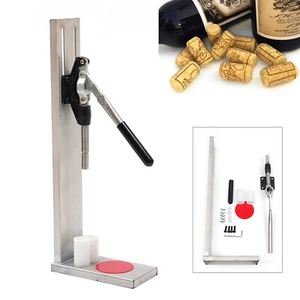 2 Stück Hand Druck Manuell Korken Korken Wein Flasche Korken Einsetzen Stopfen Werkzeug - Bild 1 von 12