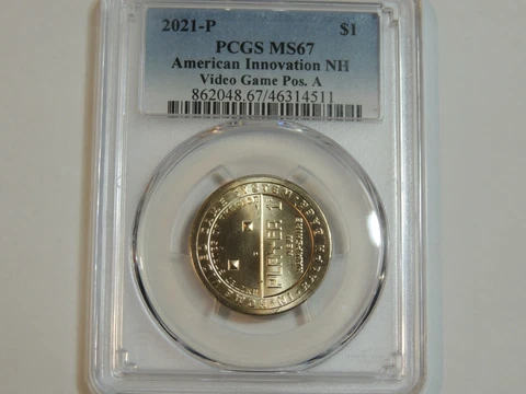 2021 P  POS A New Hampshire Video Game American Innovation Dollar PCGS MS67 Cover