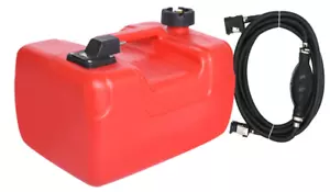 3 Gal 12L Portable Boat Fuel Tank With Hose Connector For Marine Outboard Motor - Picture 1 of 4