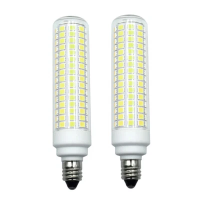 2pcs E11 LED bulb 12W 110~265V 168-2835 Ceramics Glass Lamp Ceiling fan Light H - Image 1 of 4