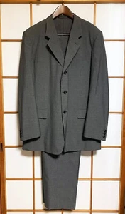YOHJI YAMAMOTO COSTUME D’HOMME Single Breasted Suit Jacket/Pants Japan Gray Wool - Picture 1 of 11