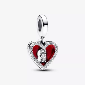 PANDORA Rotes Herz Schlüsselloch Charm Sterlingsilber Pandora Moments 793119C01 - Bild 1 von 5