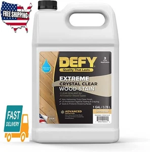 1 Gallon Bottle Home Paint Extreme Wood Stain Crystal Clear Water Based Tools - Picture 1 of 8