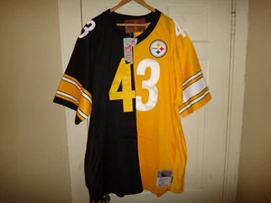 Troy Polamalu 2005 Mitchell & Ness Steelers Men's Throwback Split Legacy Jersey - Picture 1 of 6