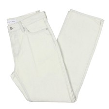 Calvin Klein Jeans Mens   White Straight Leg Straight Leg Jeans 30/30 BHFO 3528