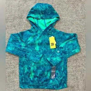 All in Motion Boys Size XS 4/5 Long Sleeve Seamless Hoodie Thumbholes Blue - Picture 1 of 2