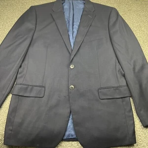 Lori Piana Jacket Mens 44L Blue Wool USA Union Two Button Separates Suit Blazer - Picture 1 of 22