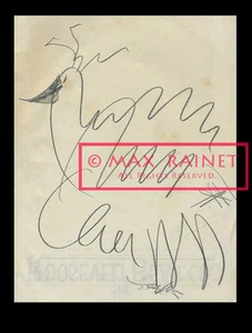 ORIGINAL ART DRAWING Sketch * C PETERSON * Bird Abstract POP Illustration LISTED - Picture 1 of 10