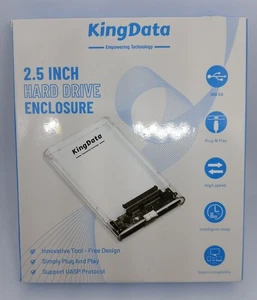 KingData - USB 3.0 SATA External Hard Drive Case - 2.5 Inch Enclosure HDD SSD - Picture 1 of 1