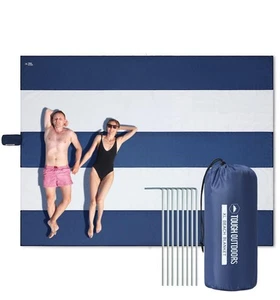 Extra Large Beach Blanket Waterproof Sandproof Oversized - 11'x10' Sand Free ... - Picture 1 of 7