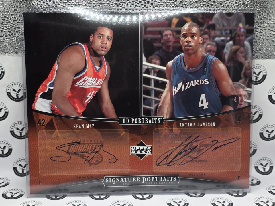 2005-06 Upper Deck Portraits Signature Portraits Dual Auto May/Jamison  25/40 - Image 1 of 2