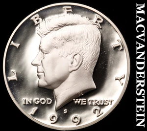 1992-S Silver Kennedy Half Dollar - Choice Gem Proof  Lustrous  #F308 - Picture 1 of 2