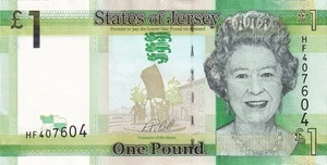 Jersey 1 pound ND 2010-2018 P-32b UNC - signature R. Bell - Queen Elizabeth II - Picture 1 of 2