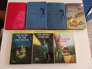 Nancy Drew Vintage Hardback Book Lot Collins Grosset Dunlap Sampson Low Bundle - Picture 1 of 14