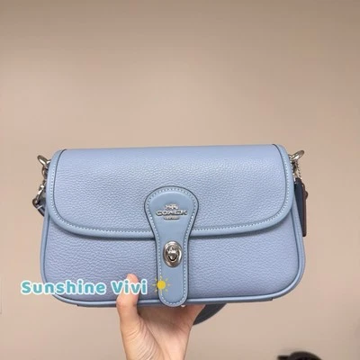 NWT COACH Hadley Shoulder Bag Handbag CY683 Pebbled Leather Bluebell - Image 1 of 4