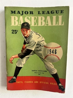 Guía de béisbol 1946 Detroit Tigers Hal NEWHOUSER Joe DiMaggio All American Girl  Foto 1 de 2
