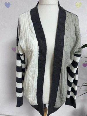 Maine Super Soft Striped Cardigan Size 12 Very Good Used Condition - Image 1 of 3