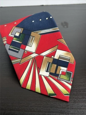 Corbata de cuello abstracto Bugle Boy para hombre Foto 1 de 4