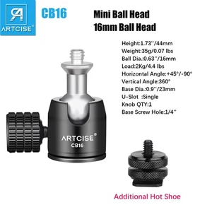 Mini 1/4" 360 Giratorio Cabeza de Bola Tornillo Trípode DSLR Soporte de Cabeza de Bola para Cámara - Imagen 1 de 27