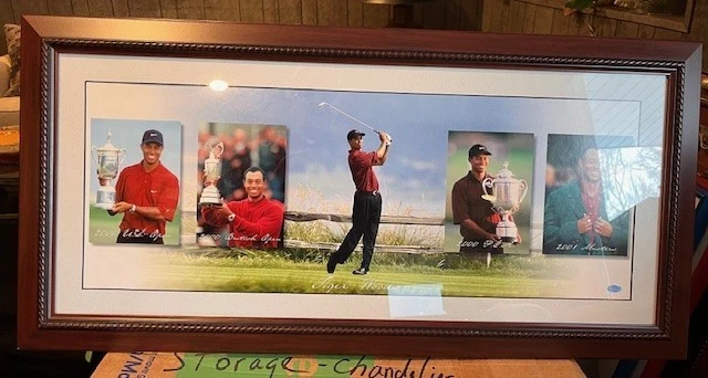 ¡REBAJADO! Tiger Woods GS - Masters, US Open, campeón de la PGA y collage del Abierto Británico Foto 1 de 1