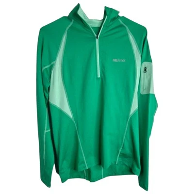 Pullover para mujer Marmot Elance verde exuberante media cremallera ligero mediano exterior Foto 1 de 4