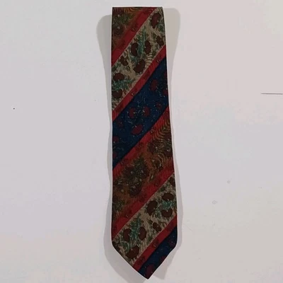 Canali Milano галстук мужской красный шелк цветочный сделано в Италии роскошный галстук - Изображение 1 из 4