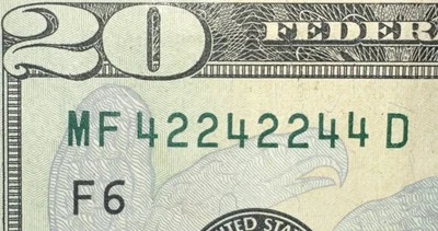 $20 - 2013 - Binary - 4's and 2's - (42242244) - Circulated - Image 1 of 4