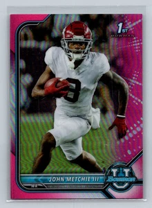 2021-22 Bowman University #47 John Metchie III Chrome Pink 1st First - Picture 1 of 2