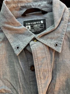 Carhartt BLAU LOOSE FIT MED Arbeitshemd Flanell schön Studio Garderobe Sale - Bild 1 von 3