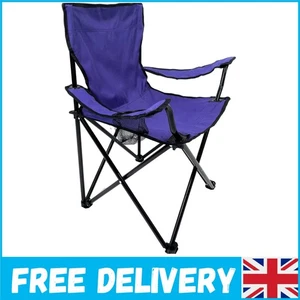 Compact Foldable Camping Chair with Cup Holder - Perfect for Hiking & Festivals - Picture 1 of 11