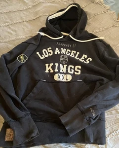 LOS ANGELES KINGS Hockey CCM Envejecido Cosido Para hombres GRANDE Sudadera con Capucha NHL - Imagen 1 de 3