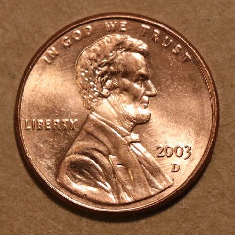 2003 D Lincoln Memorial Cents BU Cover