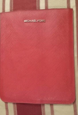 NEW MICHAEL KORS Saffiano Leather iPad Case Sleeve Red - Image 1 of 4