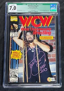 CACTUS JACK MICK FOLEY SIGNED 1992 WCW MARVEL COMIC #6 CGC 7.0 BECKETT AUTHENTIC - Picture 1 of 2