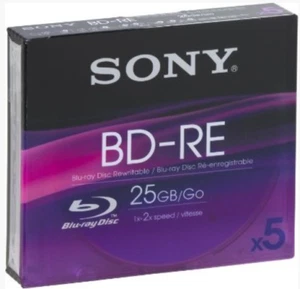 SONY BD-RE BLUE RAY DISC - 5PK - Picture 1 of 1
