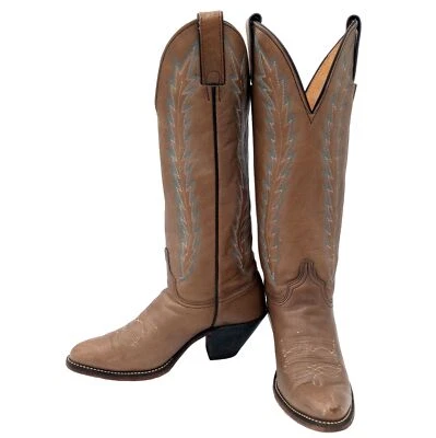 Botas de Vaquero Abilene Para Mujer Altas Cuero Taupe 5 M Vaquera Occidental Damas Foto 1 de 4