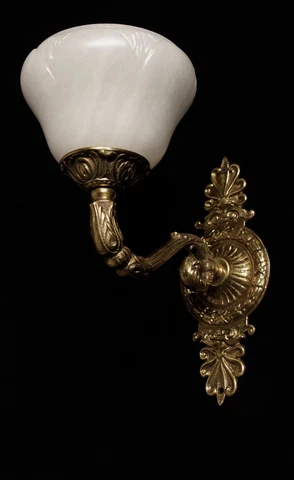 single  wall sconces antique style  solid bronze and real spanish alabaster Cover