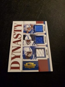 2007 Threads Dynasty PEYTON MANNING REGGIE WAYNE HARRISON Colts /250  Jersey