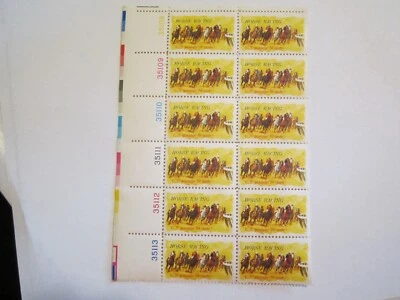 1528 Scott, 10 Cent, Kentucky Derby Cheval de Course Plaque Bloc De 12, MNH 1974 - Photo 1/4