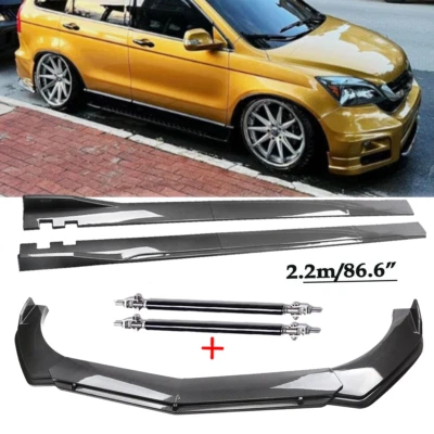 For Honda Pilot 03-23 Carbon Fiber Front Bumper Lip Spoiler Side Skirt Body Kits Foto 1 de 4