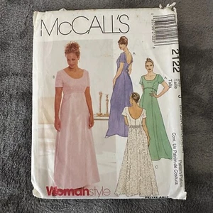 McCalls Pattern 2122 Sz 26W-30W Misses Dresses Lined Gowns Y2K 90s Prom Evening - Picture 1 of 7