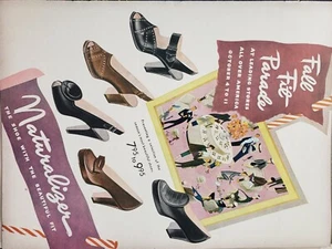 Zapatos naturalizadores anuncio impreso vintage 1947 decoración artística efímera - Imagen 1 de 1