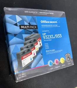 HP Office Depot 932XL - Black 933 Cyan Magenta Yellow Ink Cartridges Multi Pack - Picture 1 of 2