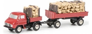Schuco 450566700 Unimog U411 con remolque y carga de madera nuevo embalaje original - Imagen 1 de 1