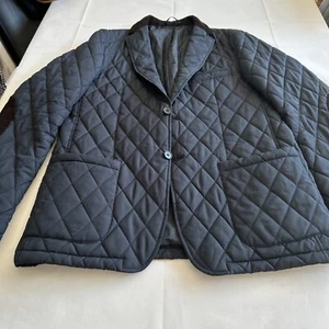 saks fifth avenue navy quilted jacket - Picture 1 of 13