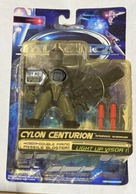 Battlestar Galactica Cylon Centurion 1996 Android Warrior Black Trendmasters Nuevo de Lote Antiguo Foto 1 de 4